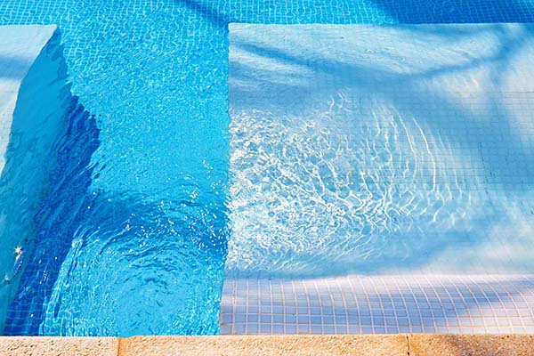 detail of beautiful swimming pool.