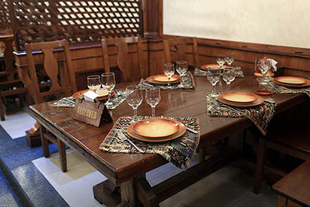 Interior of armenian restaurant