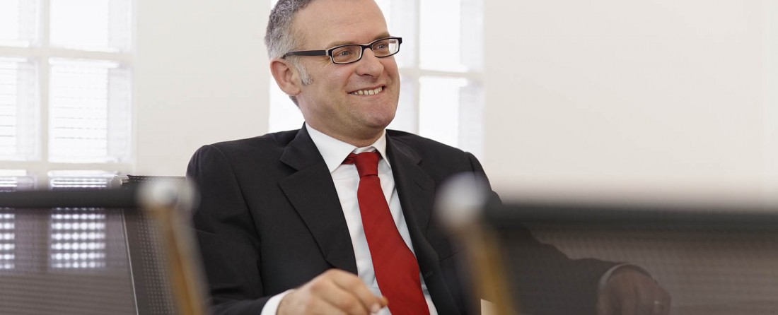 Businessman in corporate meeting