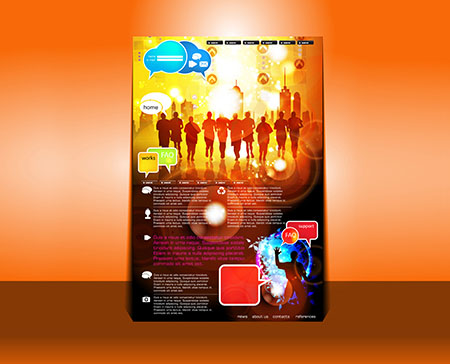 Flyer graphic design elegant of business background